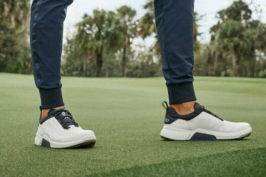 Calçado de golfe para homem Ecco Biom H4 Mens Golf Shoes White 40 - 9
