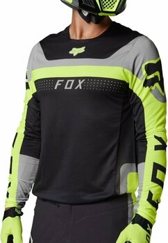 Fietsshirt FOX Flexair Efekt Jersey Jersey Fluo Yellow M - 2