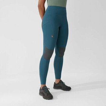 Pantalones para exteriores Fjällräven Abisko Trekking Tights Pro W Deep Forest/Iron Grey XS Pantalones para exteriores - 5