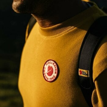 Friluftsliv huvtröja Fjällräven 1960 Logo Badge Sweater M Mustard Yellow S Friluftsliv huvtröja - 5