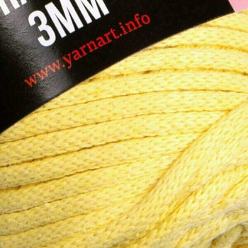 Cable Yarn Art Macrame Cord 3 mm 754 Yellow Cable - 2