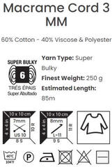 Vrvica Yarn Art Macrame Cord 3 mm 85 m 792 Purple Vrvica - 5