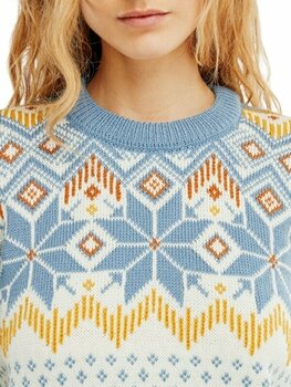 Ski T-shirt/ Hoodies Dale of Norway Vilja Womens Knit Sweater Off White/Blue Shadow/Mustard XS Jumper - 2