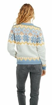 Póló és Pulóver Dale of Norway Vilja Womens Knit Sweater Off White/Blue Shadow/Mustard XS Szvetter - 5