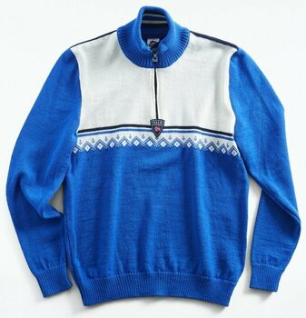 Ski T-shirt/ Hoodies Dale of Norway Lahti Mens Knit Sweater Ultramarine/Navy/Off White M Jumper - 2