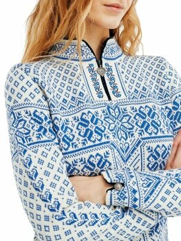 T-shirt de ski / Capuche Dale of Norway Peace Womens Knit Sweater Off White/Ultramarine M Pull-over - 2