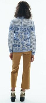 Bluzy i koszulki Dale of Norway Peace Womens Knit Sweater Off White/Ultramarine M Sweter - 5