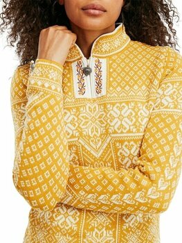 Ski T-shirt/ Hoodies Dale of Norway Peace Womens Knit Sweater Mustard XL Jumper - 2