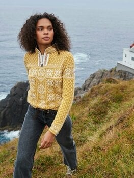 Ski T-shirt/ Hoodies Dale of Norway Peace Womens Knit Sweater Mustard XL Jumper - 6
