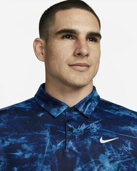 Poloshirt Nike Dri-Fit Tour Mens Polo Solar Floral Dutch Blue/White S - 2