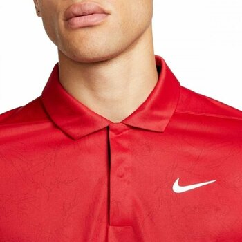 Polo Shirt Nike Tiger Woods Dri-Fit ADV Mens Contour Print Gym Red/White M Polo Shirt - 3