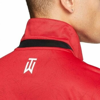 Polo Shirt Nike Tiger Woods Dri-Fit ADV Mens Polo Contour Print Gym Red/White L - 4
