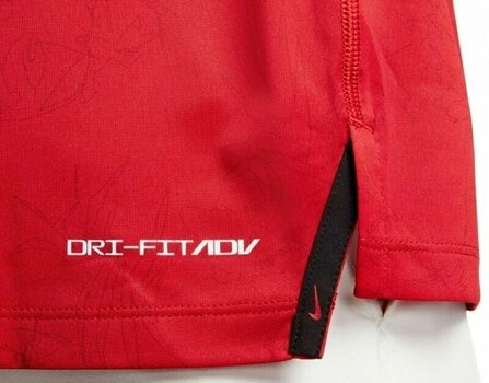 Polo Shirt Nike Tiger Woods Dri-Fit ADV Mens Polo Contour Print Gym Red/White L - 5