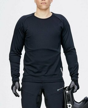 Odzież kolarska / koszulka POC Essential DH LS Jersey Carbon Black S - 3