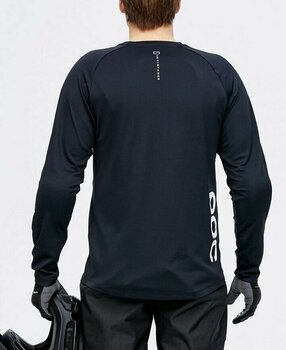 Велосипедна тениска POC Essential DH LS Jersey Джърси Carbon Black S - 4