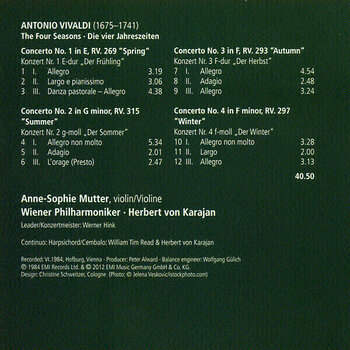 CD muzica Wiener Philharmoniker - Red Line - The Four Seasons (CD) - 4