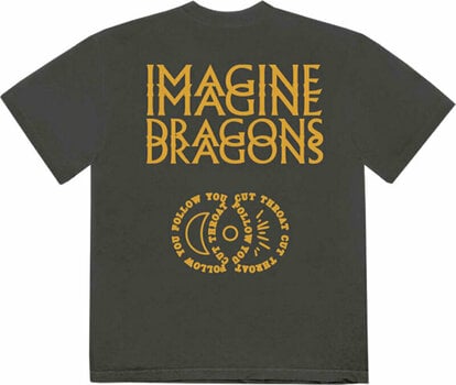 T-Shirt Imagine Dragons T-Shirt Cutthroat Symbols (Back Print) Unisex Charcoal Grey M - 2