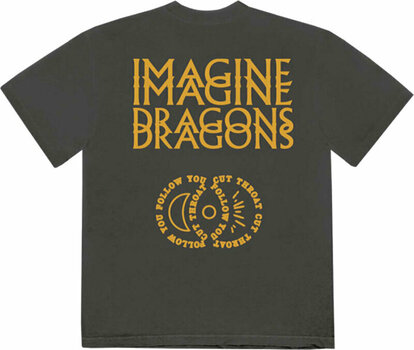 T-Shirt Imagine Dragons T-Shirt Cutthroat Symbols (Back Print) Unisex Charcoal Grey L - 2