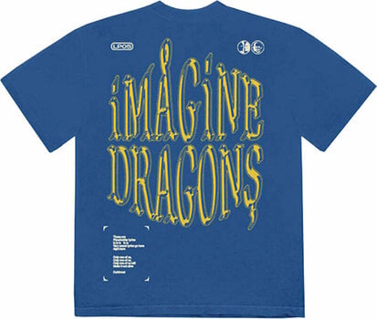 Shirt Imagine Dragons Shirt Lyrics (Back Print) Unisex Blue L - 2