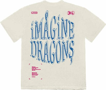 Skjorte Imagine Dragons Skjorte Lyrics (Back Print) Unisex Natural S - 2