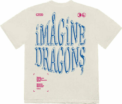 T-Shirt Imagine Dragons T-Shirt Lyrics (Back Print) Unisex Natural XL - 2