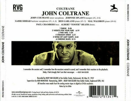 Muziek CD John Coltrane - Coltrane (Rudy Van Gelder Remasters) (CD) - 4