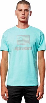 T-Shirt Alpinestars Flag Tee Light Aqua XL T-Shirt - 2