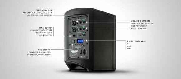 Coluna portátil NEXT Audiocom Maverick MV6 - 5