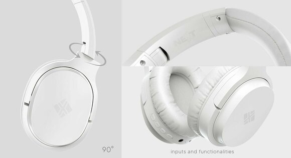 Vezeték nélküli fejhallgatók On-ear NEXT Audiocom X4 White - 6