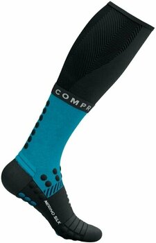 Calcetines para correr Compressport Full Socks Winter Run Mosaic Blue/Black T2 Calcetines para correr - 2