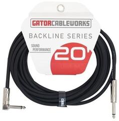 Instrumentenkabel Gator Cableworks Backline Series Strt to RA instrument 6 m Gerade Klinke - Winkelklinke Instrumentenkabel - 1