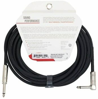 Instrument kabel Gator Cableworks Backline Series Strt to RA instrument Sort 6 m Lige - Vinklet - 3