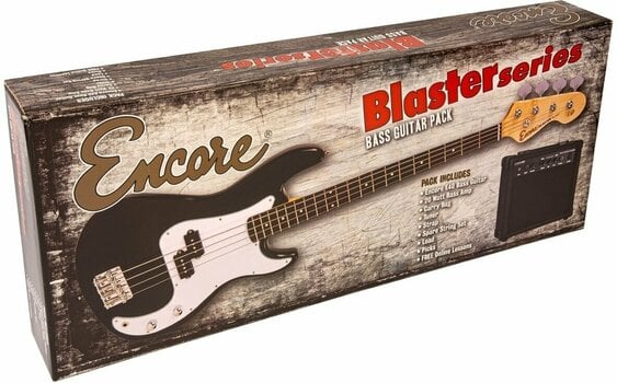 E-Bass Encore E40 Blaster Pack Gloss Black Gloss Black - 10