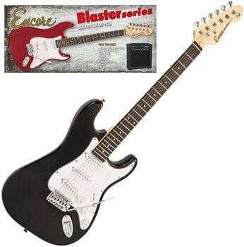 E-Gitarre Encore E60 Blaster Pack Gloss Black Gloss Black - 18