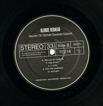 Vinyl Record Blonde Redhead - Melody Of Certain Damaged Lemons (LP) - 3