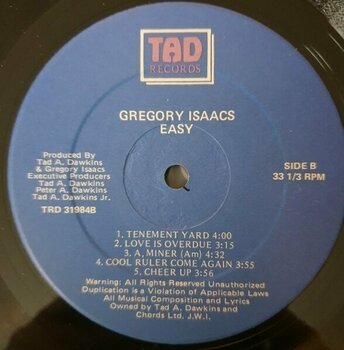 Vinylplade Gregory Isaacs - Easy (LP) - 3