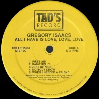 Vinylplade Gregory Isaacs - All I Have Is Love, Love (LP) - 2