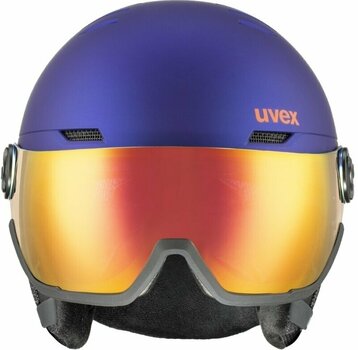 Ski Helmet UVEX Wanted Visor Purple Bash/White Mat 58-62 cm Ski Helmet - 2
