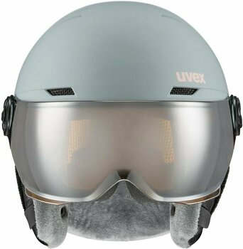 Ski Helmet UVEX Rocket Junior Visor Rhino/Blush Mat 51-55 cm Ski Helmet - 2