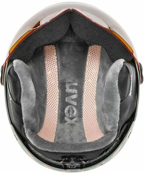 Ski Helmet UVEX Rocket Junior Visor Rhino/Blush Mat 51-55 cm Ski Helmet - 4