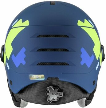 Ski Helmet UVEX Rocket Junior Visor Blue Puzzle Mat 51-55 cm Ski Helmet - 3