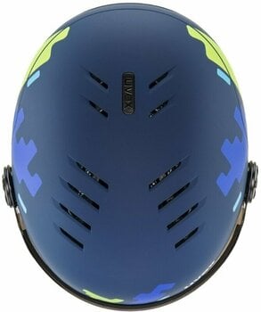 Ski Helmet UVEX Rocket Junior Visor Blue Puzzle Mat 51-55 cm Ski Helmet - 4