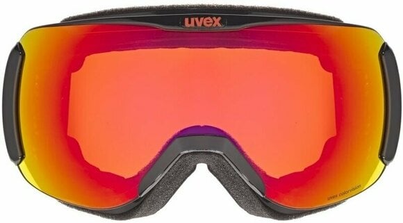Ski Goggles UVEX Downhill 2100 Black Shiny Mirror Scarlet/CV Orange Ski Goggles - 2