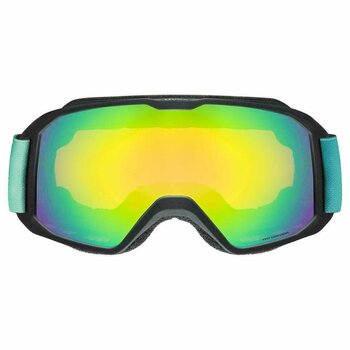 Ski Goggles UVEX Xcitd Black Mat Mirror Green/CV Orange Ski Goggles - 2
