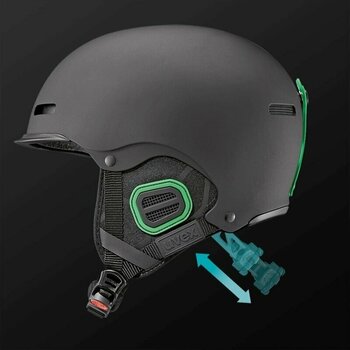 Lyžařská helma UVEX Instinct Visor Pro V Black Mat 59-61 cm Lyžařská helma - 7