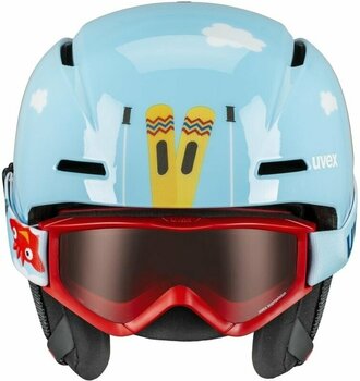 Lyžařská helma UVEX Viti Set Junior Light Blue Birdy 51-55 cm Lyžařská helma - 3