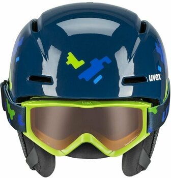 Ski Helmet UVEX Viti Set Junior Blue Puzzle 46-50 cm Ski Helmet - 3