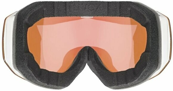 Ski Goggles UVEX Epic Attract White Mat Mirror Green/Contrastview Orange Lasergold Lite Ski Goggles - 3
