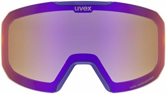 Ski Brillen UVEX Evidnt Attract Purple Bash Mat Mirror Ruby/Contrastview Green Lasergold Lite Ski Brillen - 2