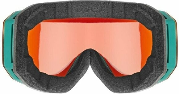Ski Goggles UVEX Evidnt Attract Proton Mat Mirror Green/Contrastview Orange Lasergold Lite Ski Goggles - 3